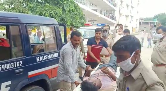 Two murderers arrested police encounter double murder case Kaushambi