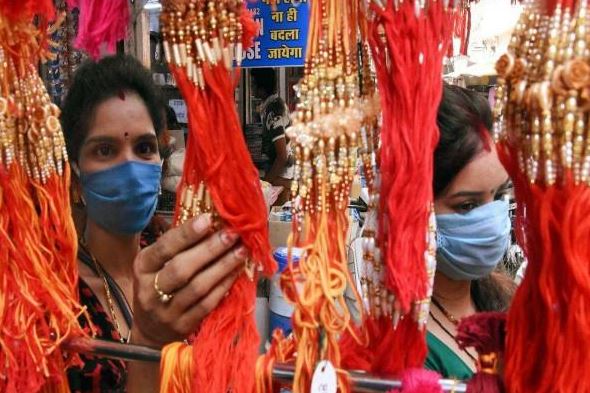 Rakshabandhan special basti decorated wrist brothers