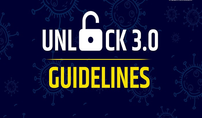 Government issued guidelines for Unlock-3